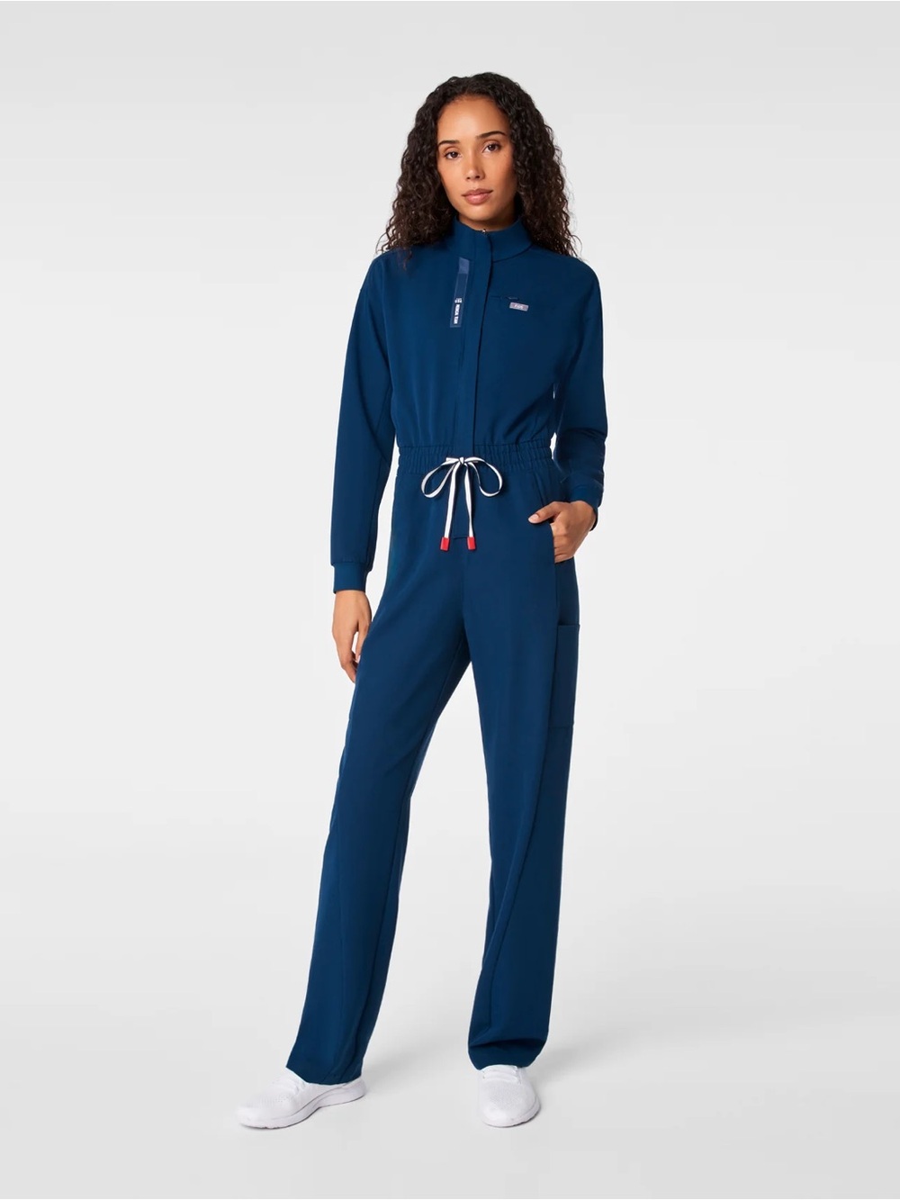 FIGS x Team USA Straight-Leg Scrub Jumpsuit Team USA Blue Teal Navy Small